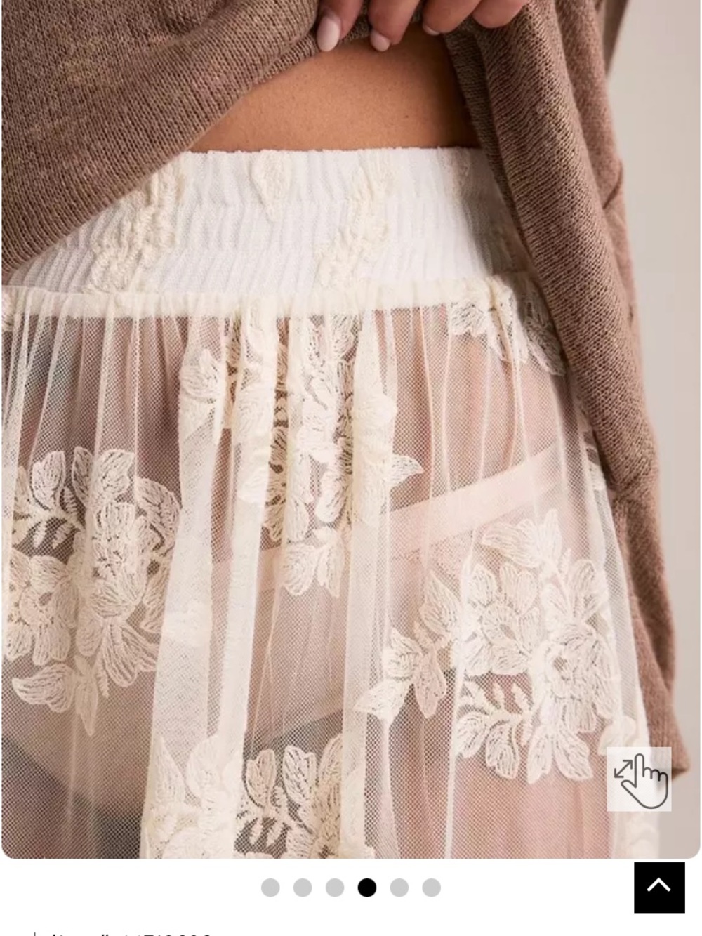 Torrid Festi Cream Maxi Lace Skirt NWT 0X - Picture 6 of 7